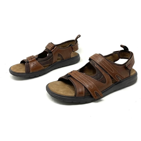 Clarks Mens Un.Caicos Brown Leather casual comfort sandals main image 6